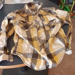 Yellow and Gray Womens Flannel